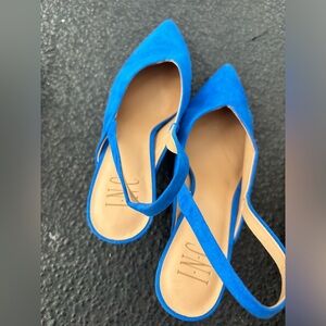INC blue suede 6.5